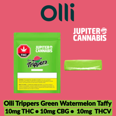 Trippers Olli Trippers Green Melon Taffy 1:1:1 THCV/CBG/THC Blend - Jupiter Cannabis Winnipeg