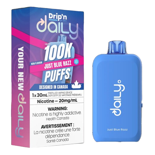 Drip’N Daily 100k – Just Blue Razz 20MG - Jupiter Cannabis Winnipeg