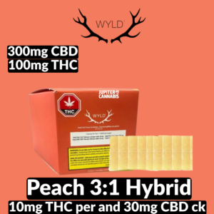 Wyld Real Fruit Peach HYBRID Gummies 3 to 1 CBD THC Multipack