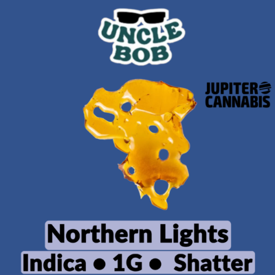 Uncle Bob Uncle Bob Northern Lights Shatter Indica 1.0g - Jupiter Cannabis Winnipeg