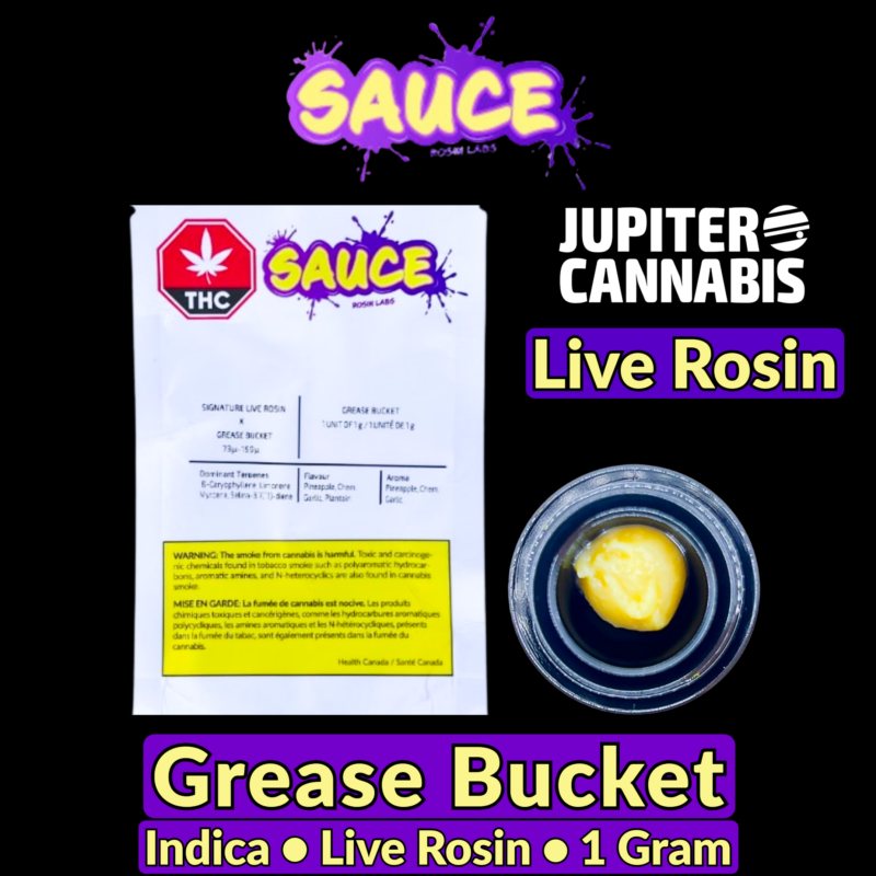 Sauce Rosin Labs Signature Grease Bucket Live Rosin