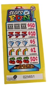 Slots of Fun 25 Cent Breakopen Ticket - Jupiter Cannabis Winnipeg
