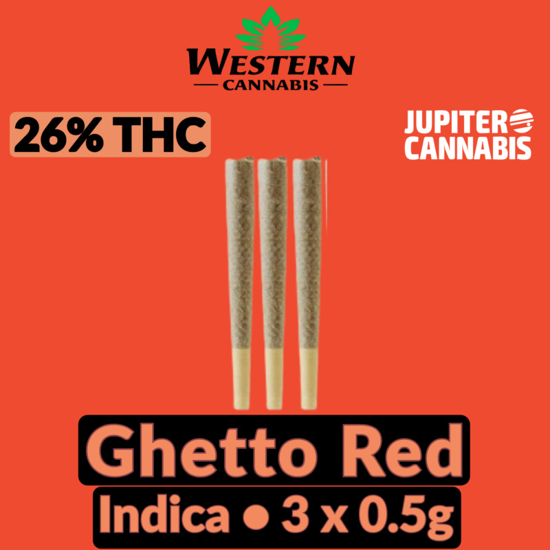 Western Cannabis Western Cannabis Ghetto Red 3 Pack - Jupiter Cannabis Winnipeg