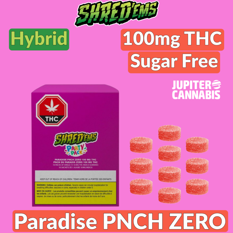 Shred'Ems Shred’Ems Party Pack Paradise Pnch Zero SUGAR FREE - Jupiter Cannabis Winnipeg
