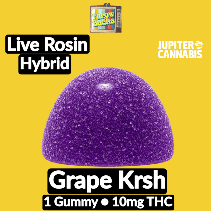 Throwbacks Throwbacks Grape Krsh Live Rosin Gummies - Jupiter Cannabis Winnipeg