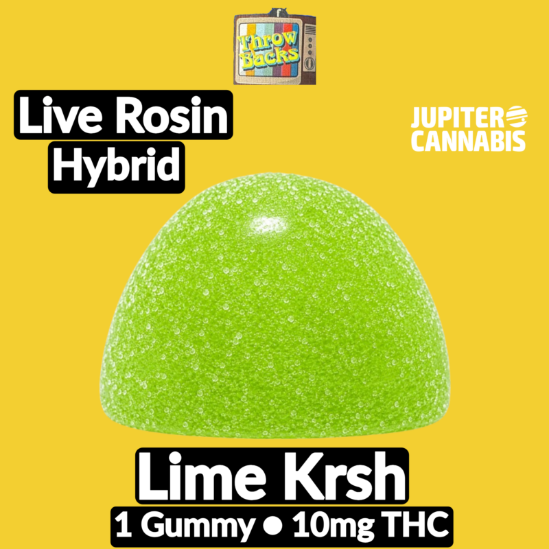 Throwbacks Throwbacks Lime Krsh Live Rosin Gummies - Jupiter Cannabis Winnipeg