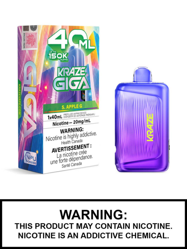 Kraze Giga – S. Apple G - Jupiter Cannabis Winnipeg