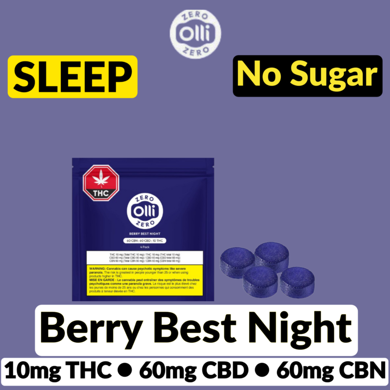 Olli Olli Berry Best Night Sugar Free Sleep Gummies - Jupiter Cannabis Winnipeg