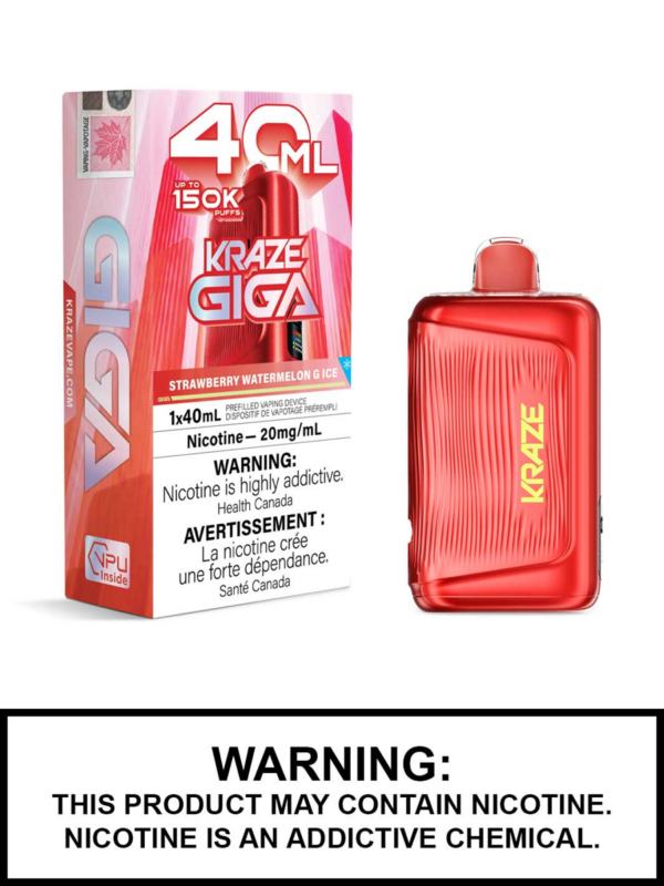 Kraze Giga – Strawberry Watermelon G Ice - Jupiter Cannabis Winnipeg