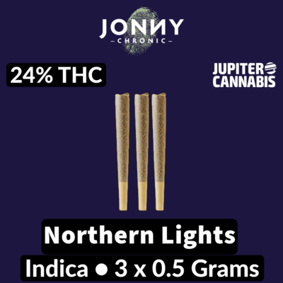 Jonny Chronic Jonny Chronic Northern Lights Reefers 3 Pack - Jupiter Cannabis Winnipeg