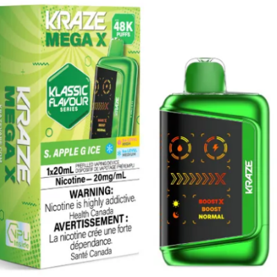 Kraze Mega X Classic – S. Apple G Ice 20MG - Jupiter Cannabis Winnipeg