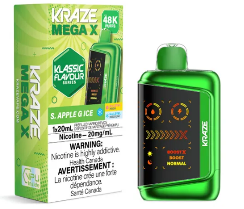 Kraze Mega X Classic – S. Apple G Ice 20MG - Jupiter Cannabis Winnipeg