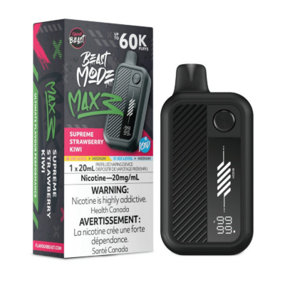 Flavour Beast Beast Mode Max 3 Supreme Strawberry Kiwi Iced - Jupiter Cannabis Winnipeg