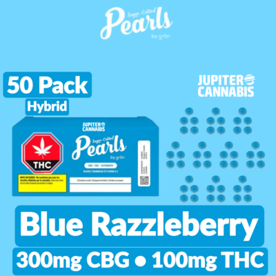 Pearls By Grön Pearls By Grön Blue Razzleberry 3:1 CBG/THC 50 Pack - Jupiter Cannabis Winnipeg