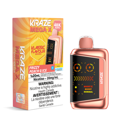 Kraze Mega X Classic – Frizzy Peach G Ice 20MG - Jupiter Cannabis Winnipeg
