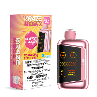 Kraze Mega X Classic – Norwegian Berry G Ice 20MG - Jupiter Cannabis Winnipeg