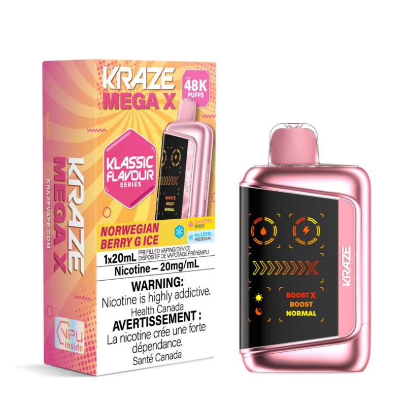 Kraze Mega X Classic – Norwegian Berry G Ice 20MG - Jupiter Cannabis Winnipeg