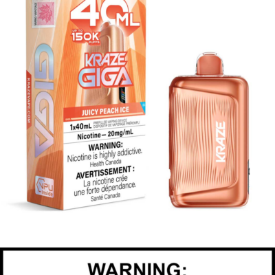 Kraze Giga – Juicy Peach Ice - Jupiter Cannabis Winnipeg