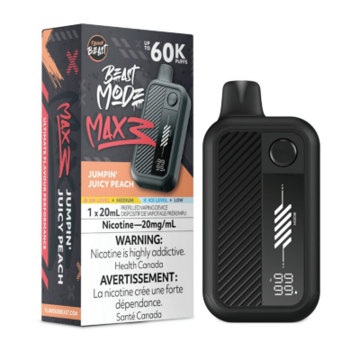 Flavour Beast Beast Mode Max 3 Jumpin’ Juicy Peach - Jupiter Cannabis Winnipeg
