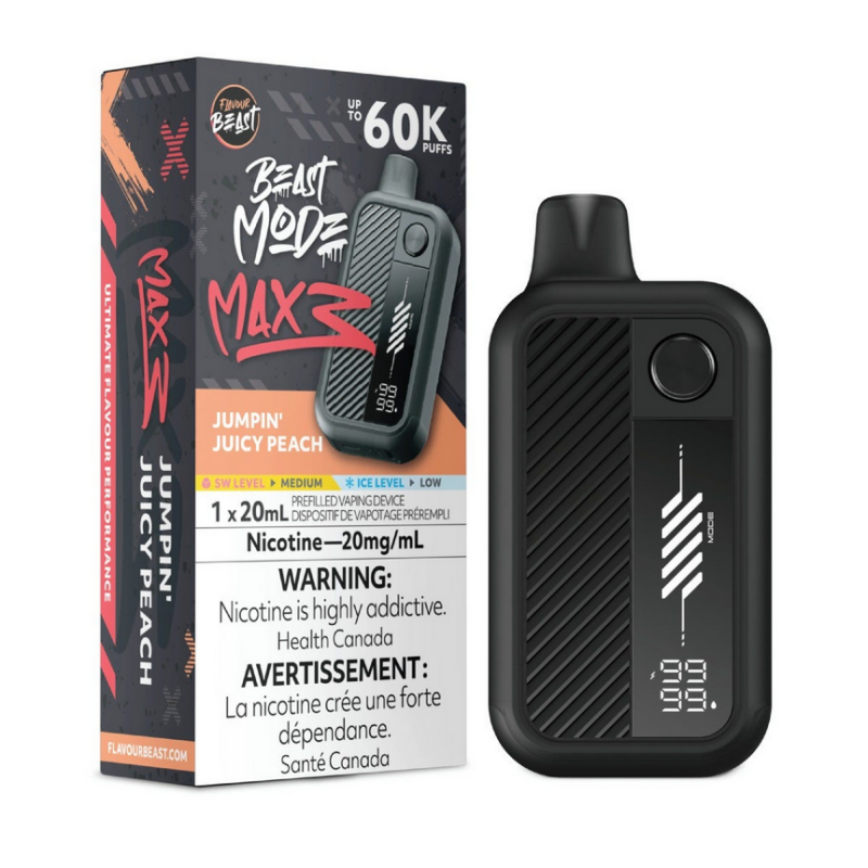Flavour Beast Beast Mode Max 3 Jumpin’ Juicy Peach - Jupiter Cannabis Winnipeg