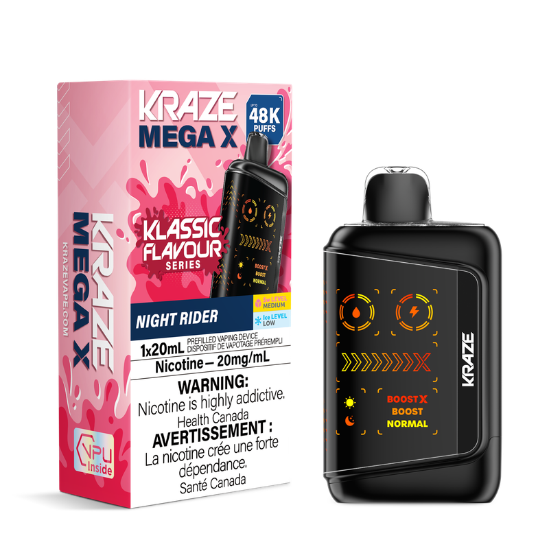 Kraze Mega X Classic – Night Rider 20MG - Jupiter Cannabis Winnipeg