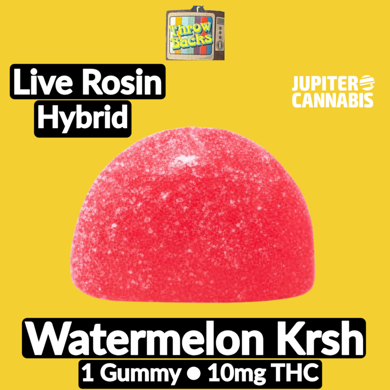 Throwbacks Throwbacks Watermelon Krsh Live Rosin Gummies - Jupiter Cannabis Winnipeg