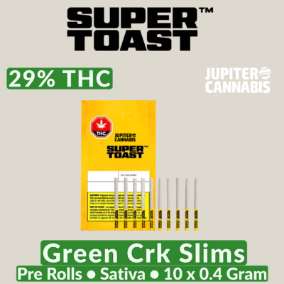 Super Toast Supoer Toast Green Crk Slims Green Crk 10 Pack - Jupiter Cannabis Winnipeg