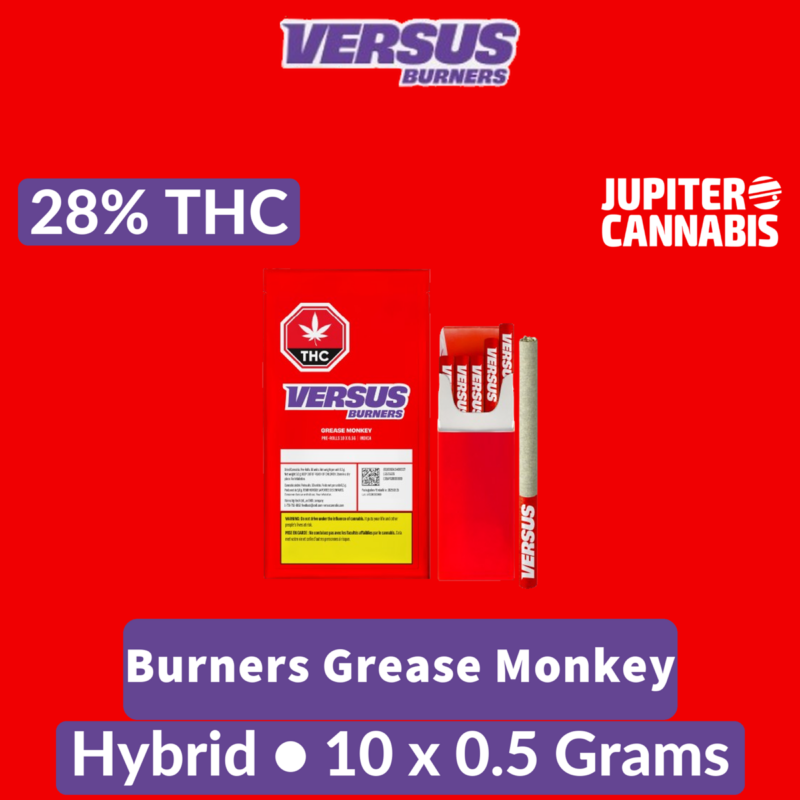 Versus Versus Burners Greasemonkey 10 Pack - Jupiter Cannabis Winnipeg