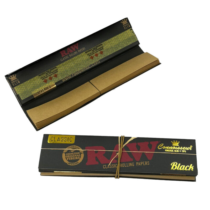 Raw Black Natural King Size Slim Tips - Jupiter Cannabis Winnipeg