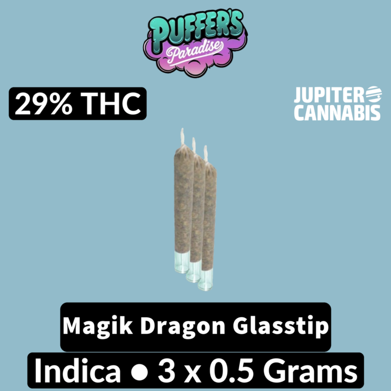 Puffer'S Paradise Puffer’s Paradise Magik Dragon Glasstip 3 Pack - Jupiter Cannabis Winnipeg