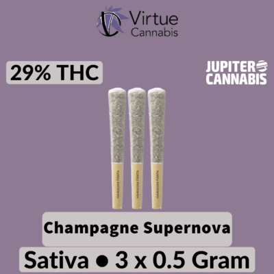 Virtue Cannabis Champagne Supernova 3 Pack - Jupiter Cannabis Winnipeg