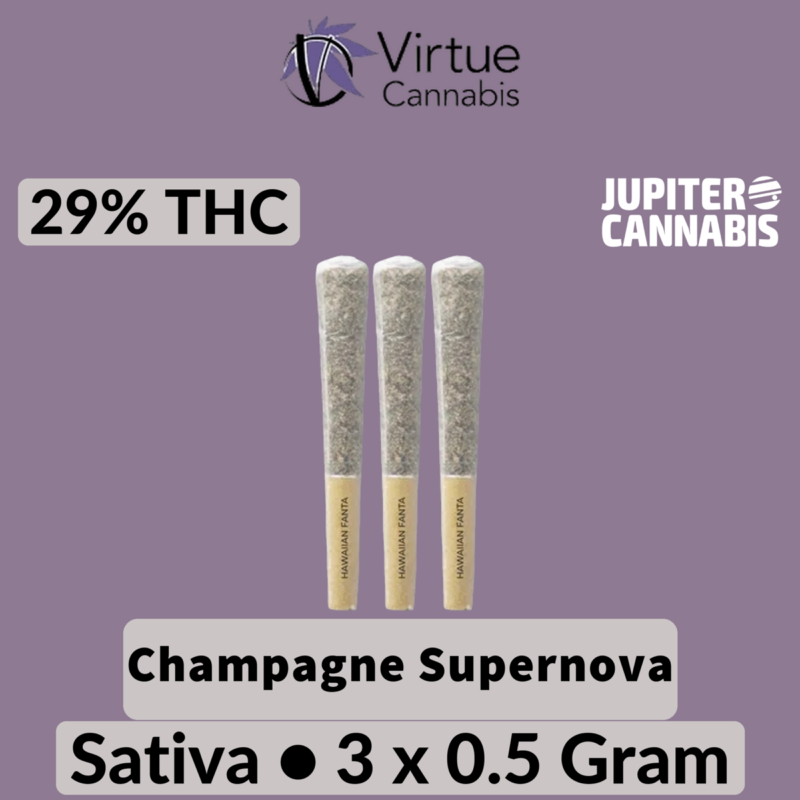 Virtue Cannabis Champagne Supernova 3 Pack - Jupiter Cannabis Winnipeg