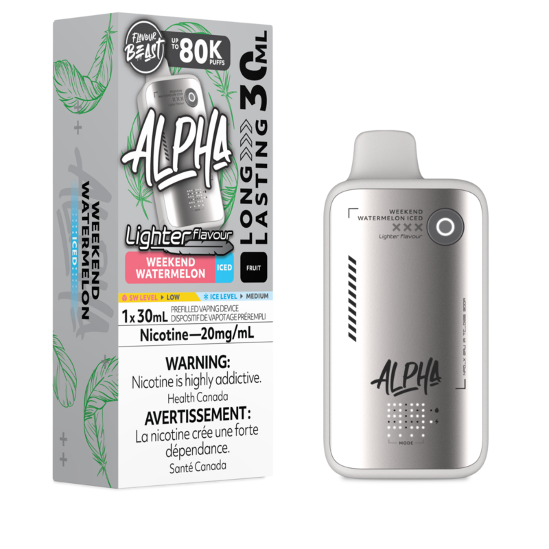 Flavour Beast Alpha – L.S. Weekend Watermelon Iced 20MG - Jupiter Cannabis Winnipeg