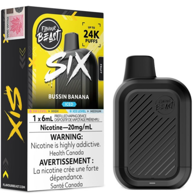 Flavour Beast Six – Bussin Banana Iced 20MG - Jupiter Cannabis Winnipeg