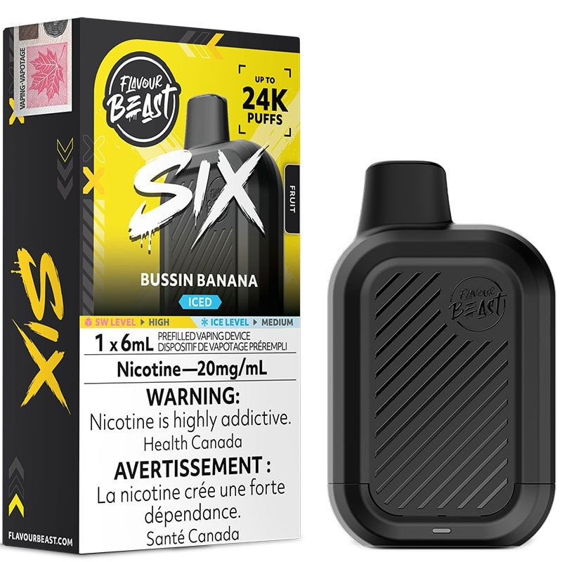 Flavour Beast Six – Bussin Banana Iced 20MG - Jupiter Cannabis Winnipeg