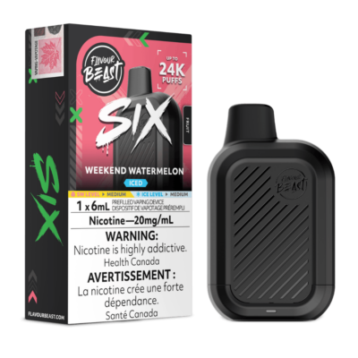 Flavour Beast Six – Weekend Watermelon Iced 20MG - Jupiter Cannabis Winnipeg