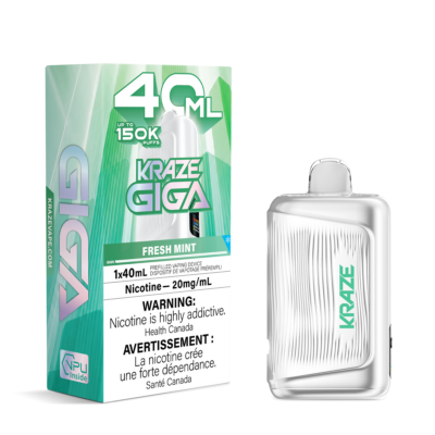 Kraze Giga – Fresh Mint 20MG - Jupiter Cannabis Winnipeg