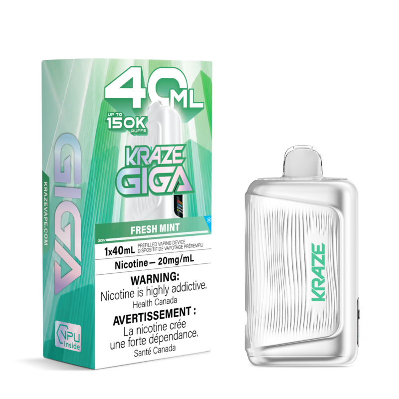 Kraze Giga – Fresh Mint 20MG - Jupiter Cannabis Winnipeg