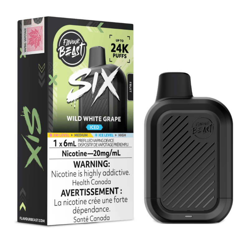 Flavour Beast Six – Wild White Grape Iced 20MG - Jupiter Cannabis Winnipeg