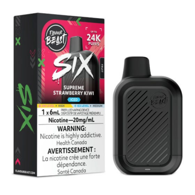 Flavour Beast Six – Supreme Strawberry Kiwi Iced 20MG - Jupiter Cannabis Winnipeg