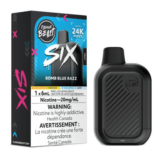 Flavour Beast Six – Bomb Blue Razz 20MG - Jupiter Cannabis Winnipeg