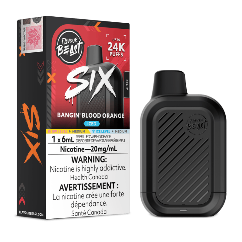 Flavour Beast Six – Bangin’ Blood Orange Iced 20MG - Jupiter Cannabis Winnipeg
